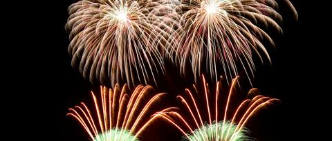 Feuerwerk beim Seenachtfest in Konstanz am Bodensee.