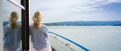 Aussicht auf den See, Weite und Panorama des Sees
