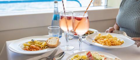 Italienische Pasta-Fahrt an Bord