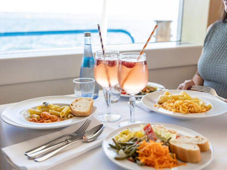 Italienische Pasta-Fahrt an Bord