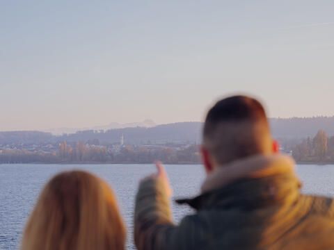 Ausblick im Herbst auf den Säntis