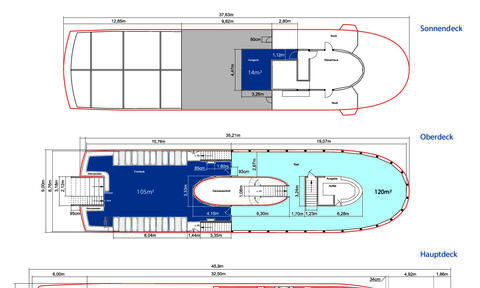 MS Lindua Grundrissplan