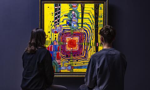 Kunstforum Hundertwasser in Lindau: Blick in die Ausstellung © Christian Flemming