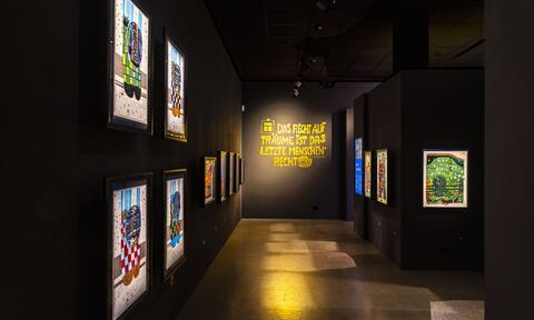 Kunstforum Hundertwasser in Lindau: Blick in die Ausstellung © Christian Flemming