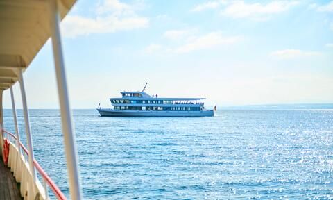 Aufnahme Schiff auf dem See