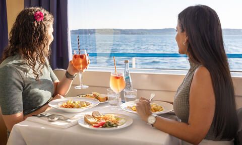 Italienische Pasta-Fahrt an Bord