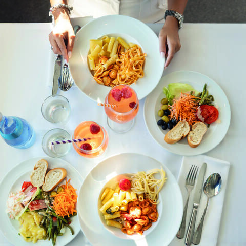 Italienische Pasta-Fahrt an Bord