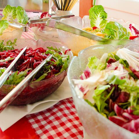 Salatbuffet auf unserer Genussfahrt "Pizza und Pasta"